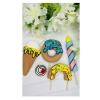 Figurki toppery dekoracja donut pączek lód lizak urodziny 5szt